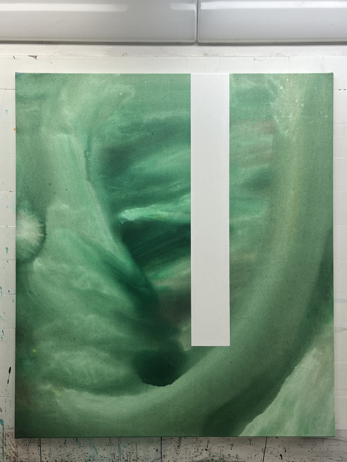 "Landschaft mit senkrechten Balken" 2. 7. 2024 - 1