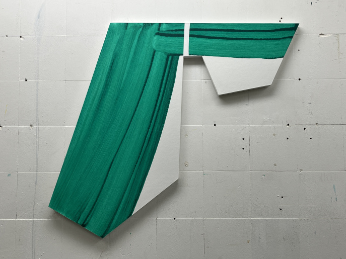 ohne titel, Malstudie auf unregelmässiger Fläche, 2020 bis 2025 - 3