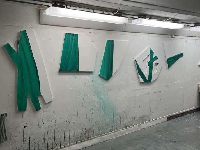 untitled, painting study on irregular surface, 2020 to 2025 - 2