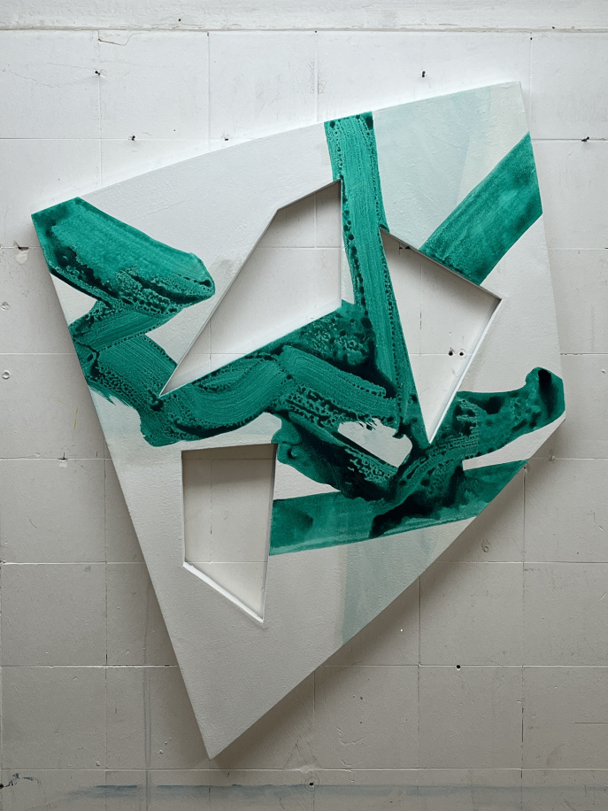 untitled, painting study on irregular surface, 2020 to 2025 - 2