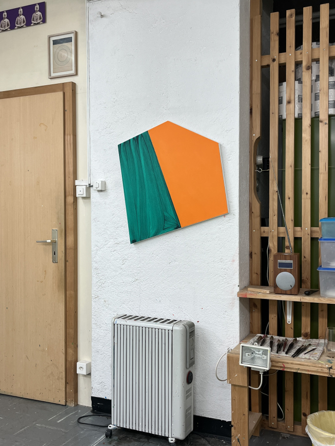 untitled, painting studies on irregular surfaces, 2020 to 2025 - 1